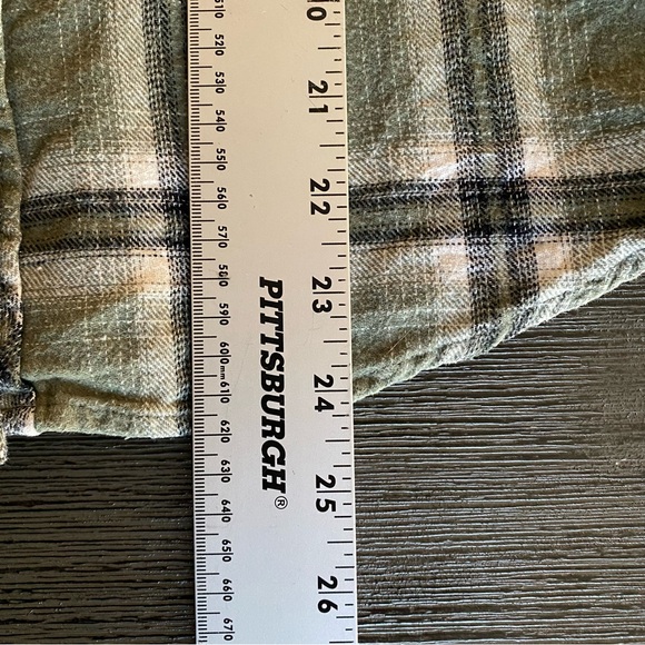 Staccato‎ Womens Green Plaid Flannel Roll Up Sleeve Button-Down Shirt Size Small - Picture 9 of 12
